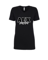 AEX Showcase Football Mom - Womens Vneck