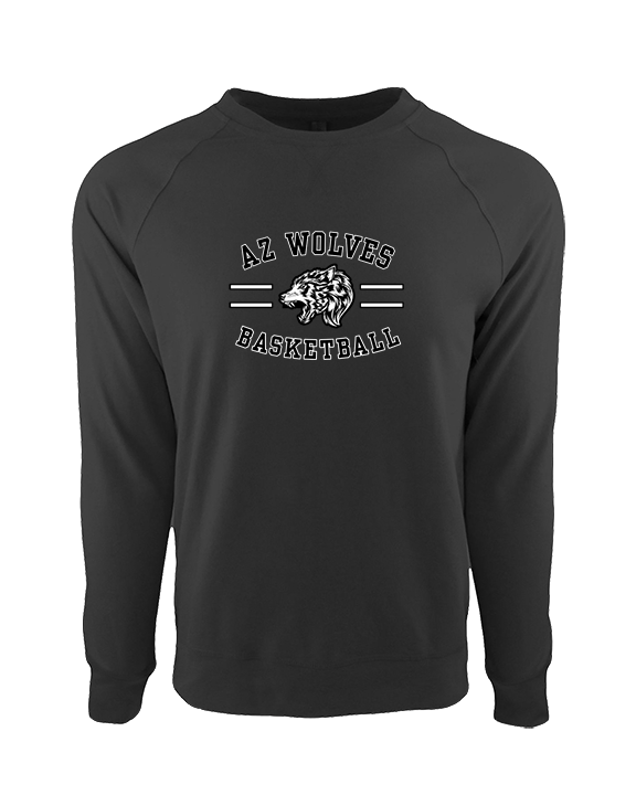 AZ Wolves Basketball Curve - Crewneck Sweatshirt