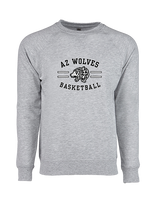 AZ Wolves Basketball Curve - Crewneck Sweatshirt