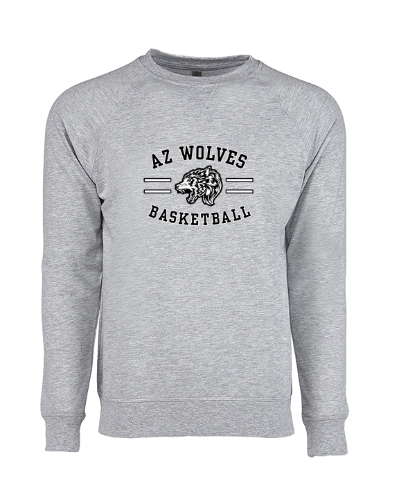 AZ Wolves Basketball Curve - Crewneck Sweatshirt