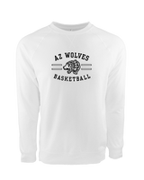 AZ Wolves Basketball Curve - Crewneck Sweatshirt