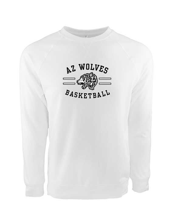 AZ Wolves Basketball Curve - Crewneck Sweatshirt