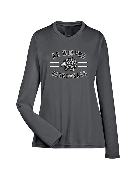 AZ Wolves Basketball Curve - Womens Performance Longsleeve