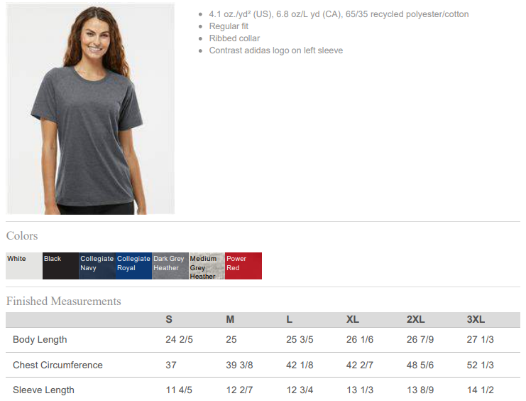Holt HS Football Strong - Womens Adidas Performance Shirt