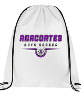 Anacortes HS Boys Soccer Design 2 - Drawstring Bag