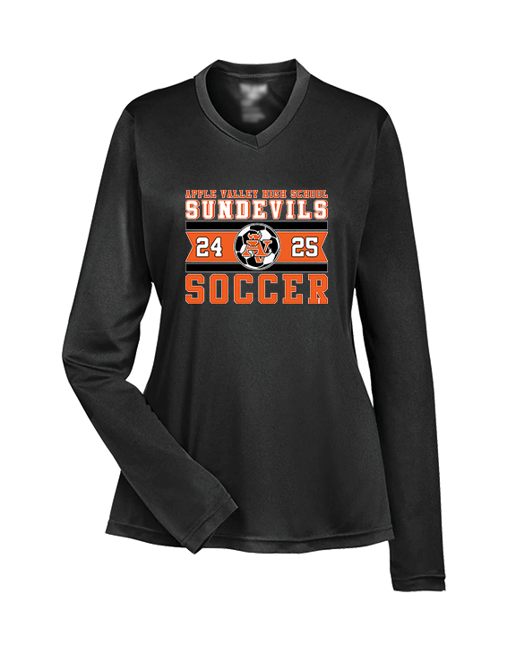 Apple Valley HS Girls Soccer Stamp - Womens Performance Longsleeve