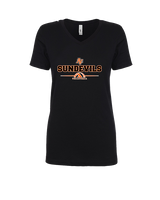 Apple Valley HS Volleyball Half Vball - Womens Vneck