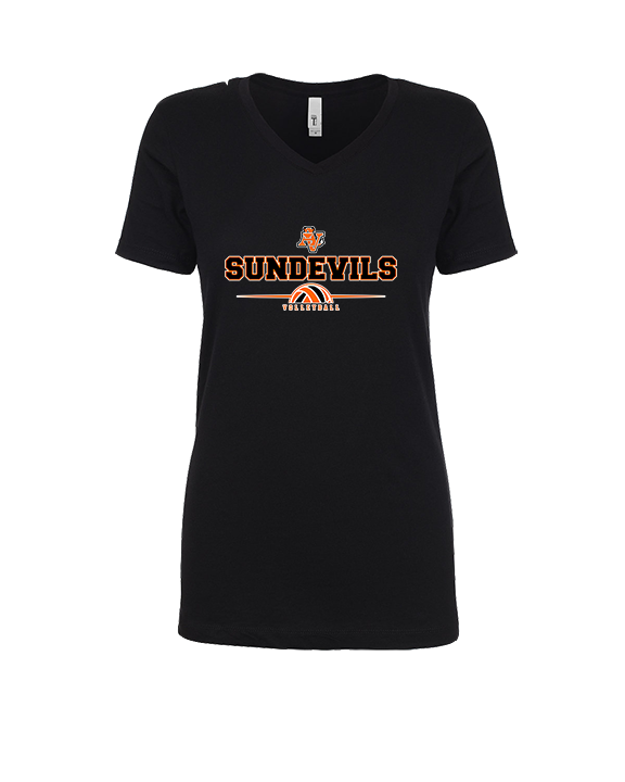 Apple Valley HS Volleyball Half Vball - Womens Vneck
