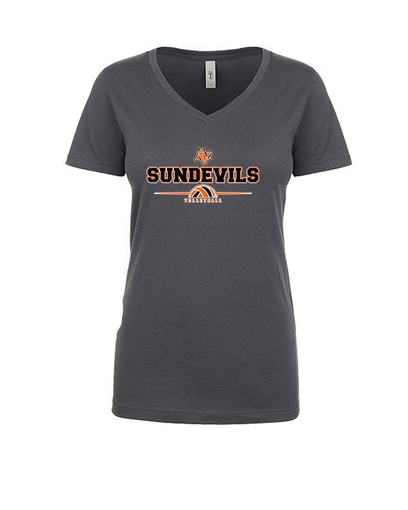 Apple Valley HS Volleyball Half Vball - Womens Vneck