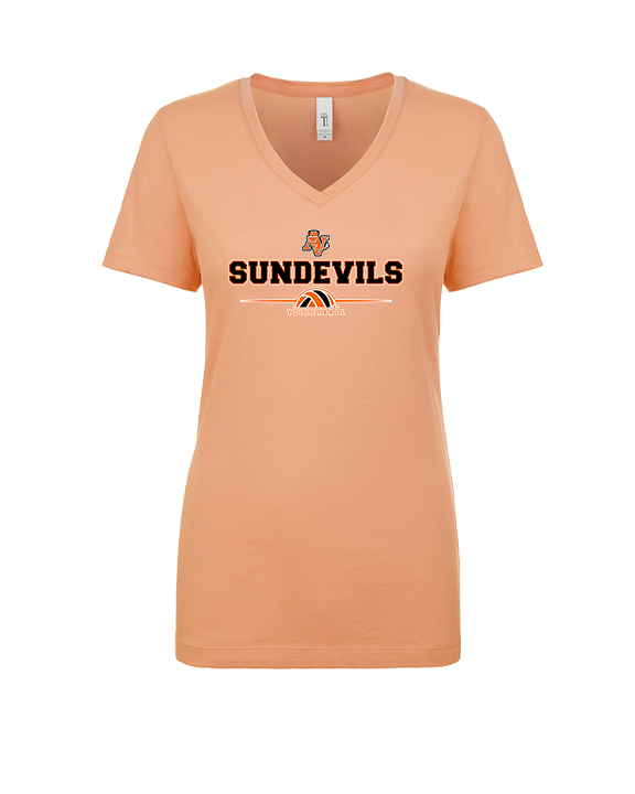 Apple Valley HS Volleyball Half Vball - Womens Vneck