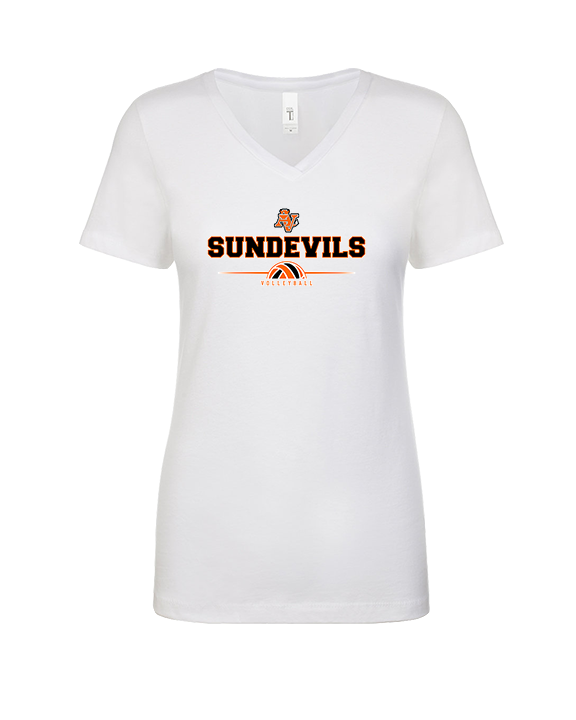 Apple Valley HS Volleyball Half Vball - Womens Vneck
