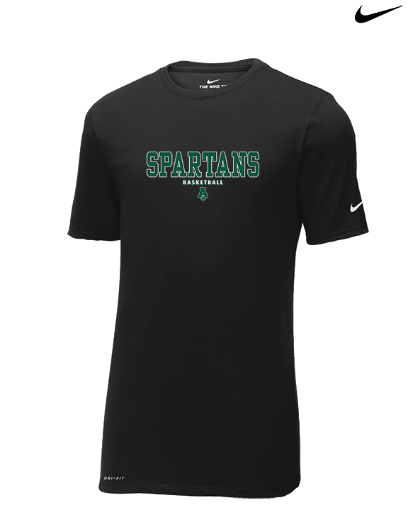 Athens Academy Basketball Block - Mens Nike Cotton Poly Tee