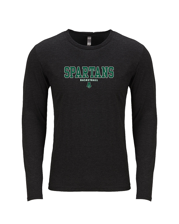 Athens Academy Basketball Block - Tri-Blend Long Sleeve