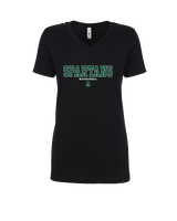 Athens Academy Basketball Block - Womens Vneck