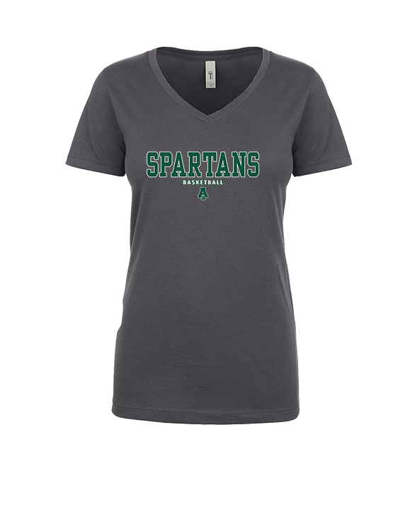 Athens Academy Basketball Block - Womens Vneck