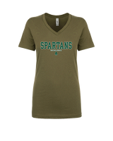 Athens Academy Basketball Block - Womens Vneck