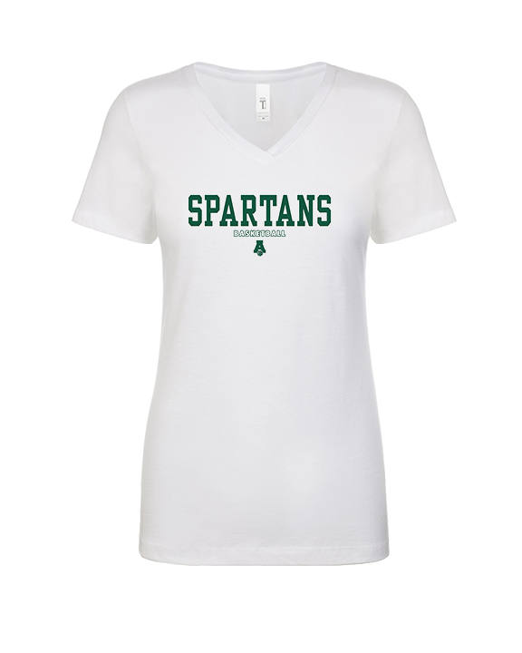 Athens Academy Basketball Block - Womens Vneck