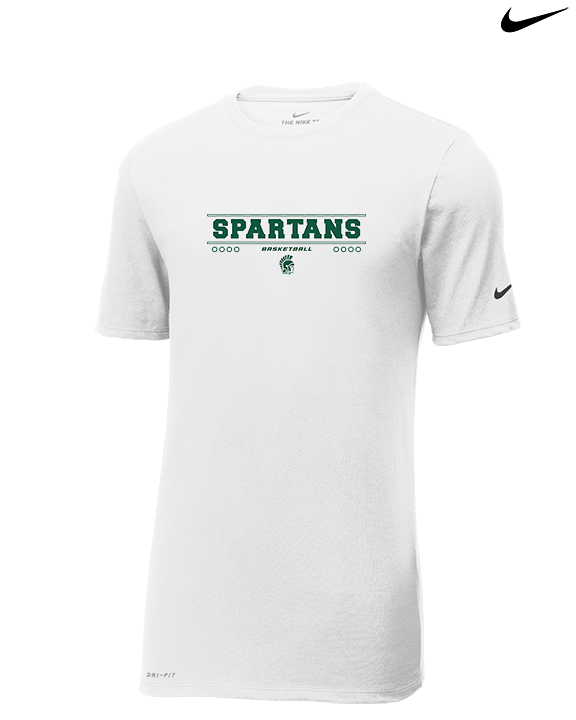 Athens Academy Basketball Border - Mens Nike Cotton Poly Tee
