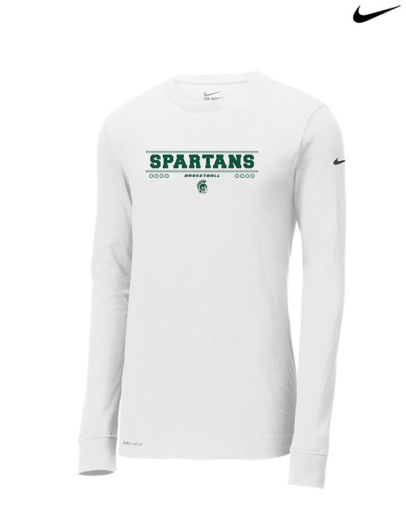 Athens Academy Basketball Border - Mens Nike Longsleeve