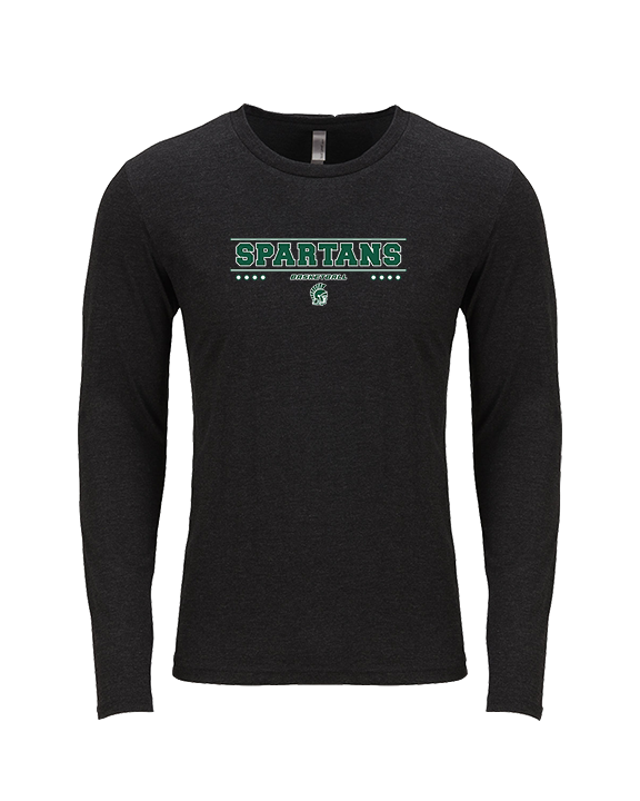 Athens Academy Basketball Border - Tri-Blend Long Sleeve