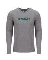Athens Academy Basketball Border - Tri-Blend Long Sleeve