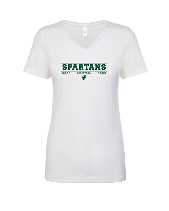 Athens Academy Basketball Border - Womens Vneck