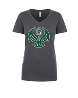 Athens Academy Basketball Full Ball - Womens Vneck