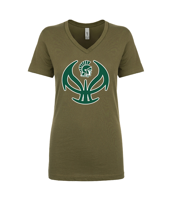 Athens Academy Basketball Full Ball - Womens Vneck