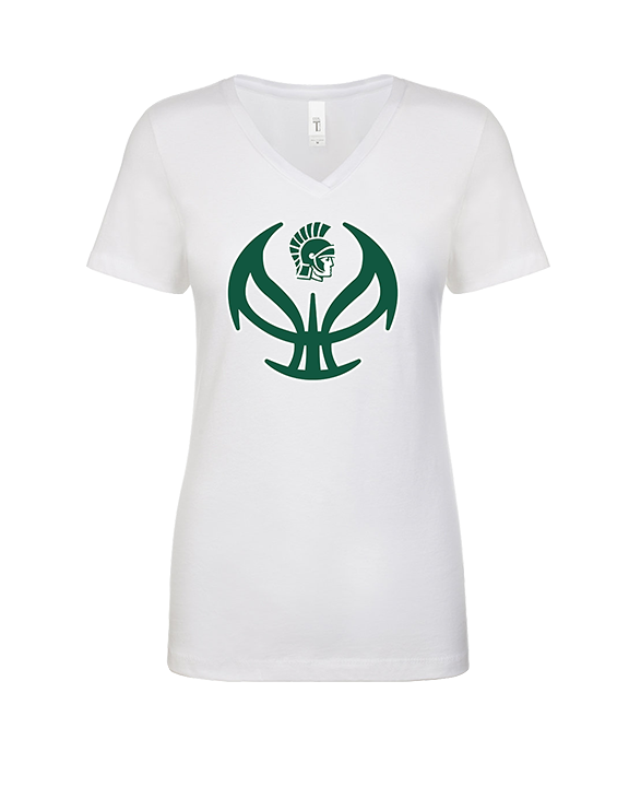 Athens Academy Basketball Full Ball - Womens Vneck