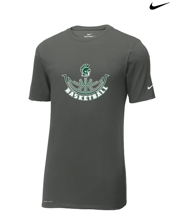 Athens Academy Basketball Outline - Mens Nike Cotton Poly Tee