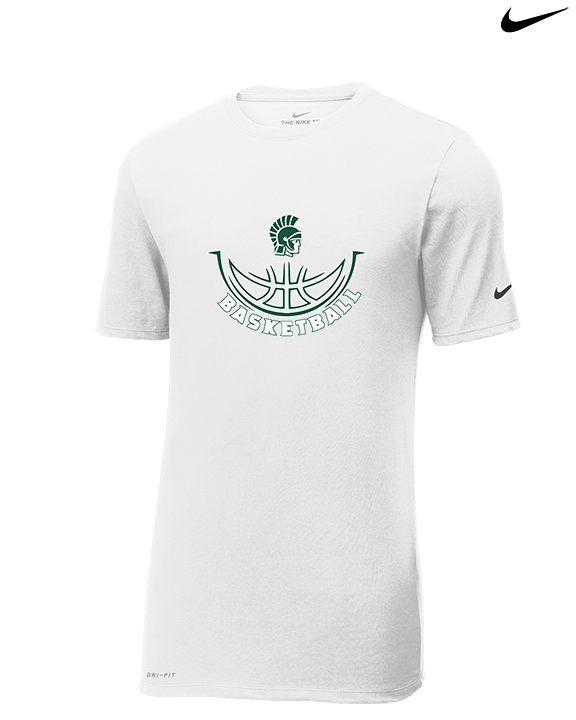 Athens Academy Basketball Outline - Mens Nike Cotton Poly Tee