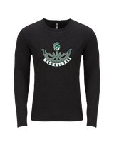 Athens Academy Basketball Outline - Tri-Blend Long Sleeve