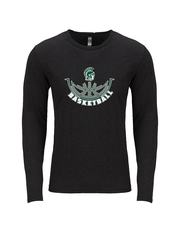 Athens Academy Basketball Outline - Tri-Blend Long Sleeve