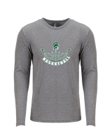 Athens Academy Basketball Outline - Tri-Blend Long Sleeve