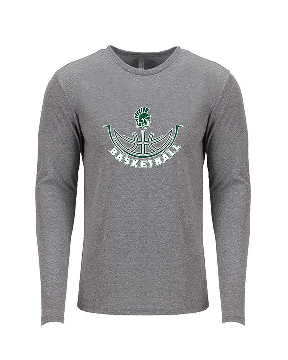 Athens Academy Basketball Outline - Tri-Blend Long Sleeve