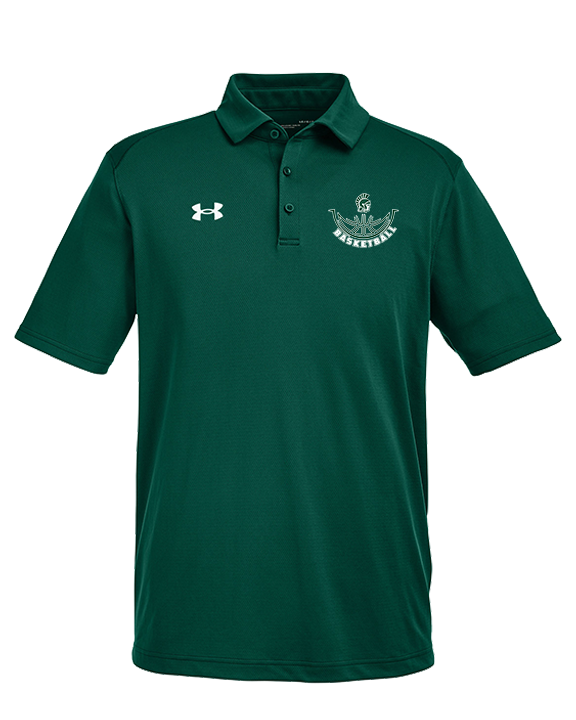 Athens Academy Basketball Outline - Under Armour Mens Tech Polo
