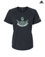 Athens Academy Basketball Outline - Womens Adidas Performance Shirt