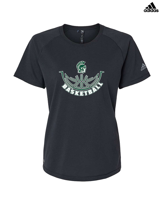 Athens Academy Basketball Outline - Womens Adidas Performance Shirt