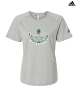 Athens Academy Basketball Outline - Womens Adidas Performance Shirt