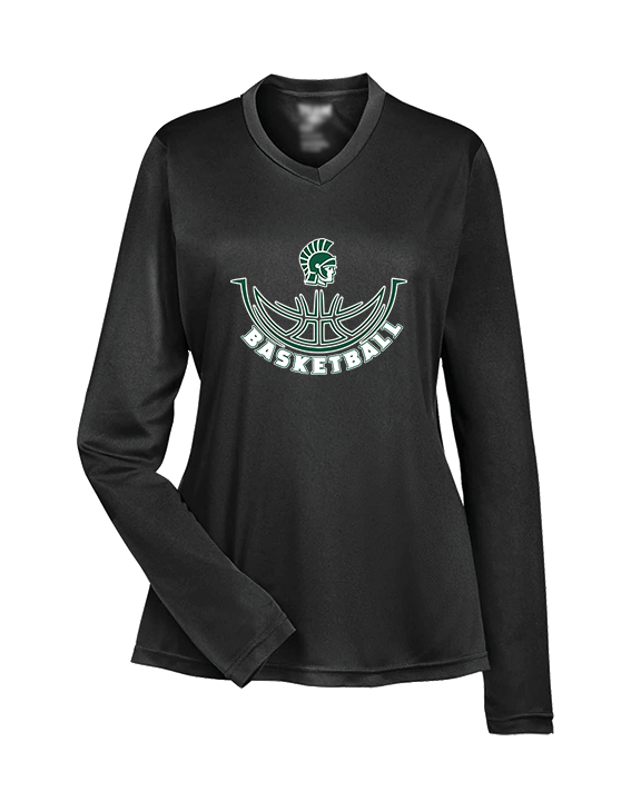 Athens Academy Basketball Outline - Womens Performance Longsleeve
