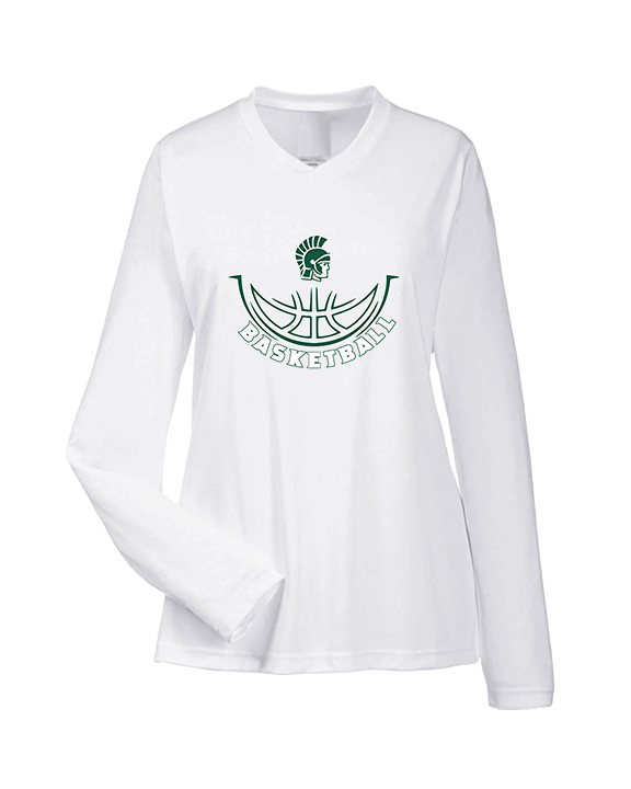 Athens Academy Basketball Outline - Womens Performance Longsleeve