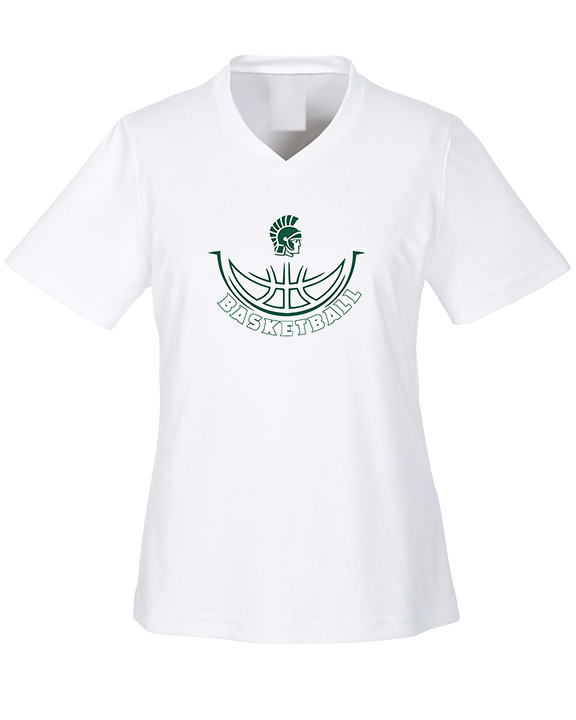 Athens Academy Basketball Outline - Womens Performance Shirt