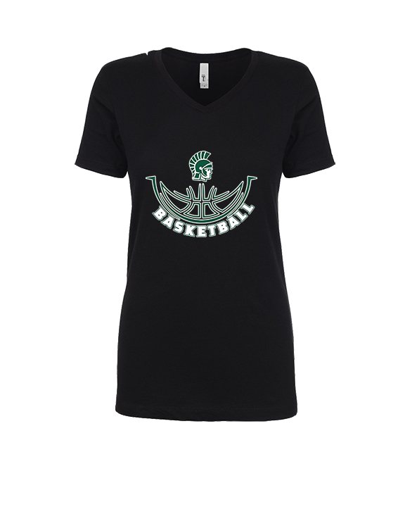 Athens Academy Basketball Outline - Womens Vneck
