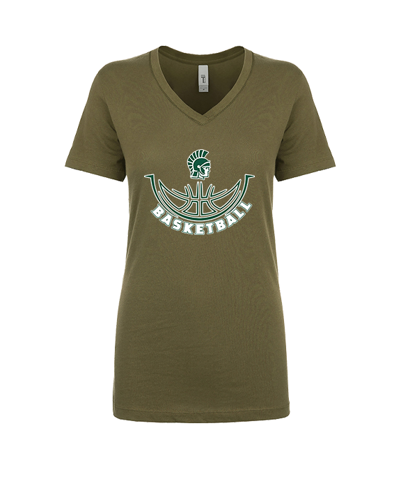 Athens Academy Basketball Outline - Womens Vneck