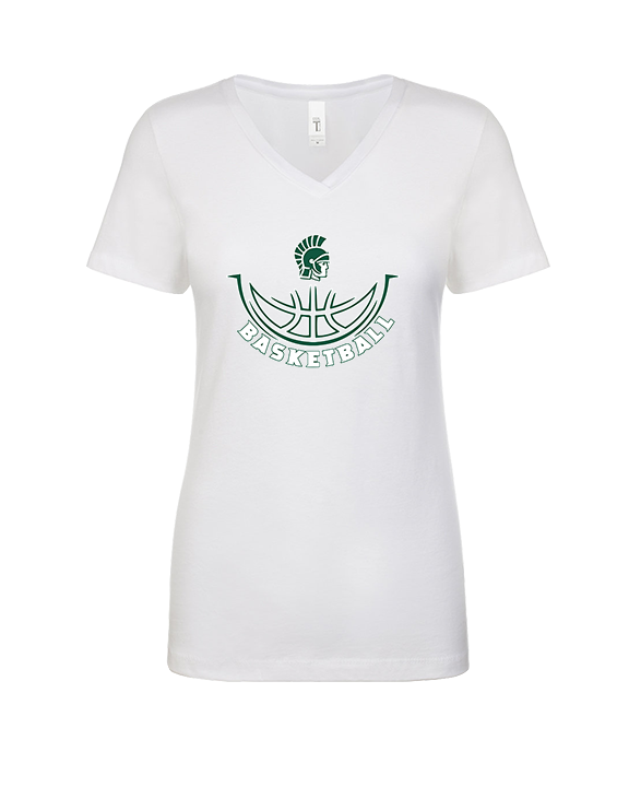 Athens Academy Basketball Outline - Womens Vneck