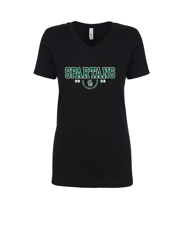 Athens Academy Basketball Swoop - Womens Vneck