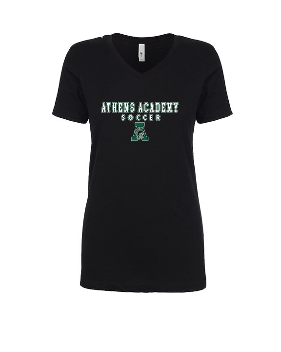 Athens Academy Soccer Block - Womens Vneck