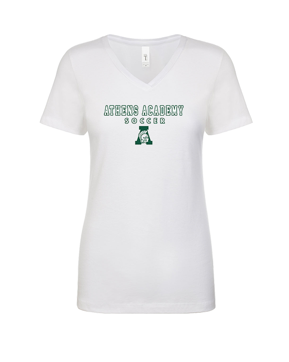 Athens Academy Soccer Block - Womens Vneck