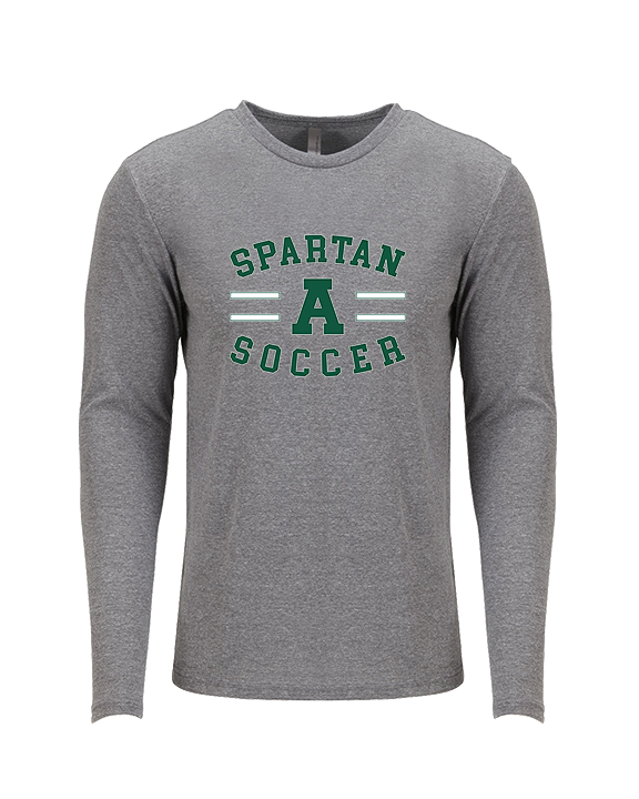 Athens Academy Soccer Curve - Tri-Blend Long Sleeve