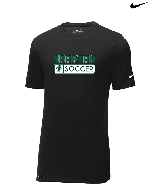 Athens Academy Soccer Pennant - Mens Nike Cotton Poly Tee